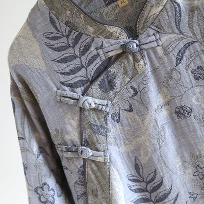 Orientalisch inspiriertes Pyjama-Set aus Baumwollgaze mit Blumenmuster - image 5