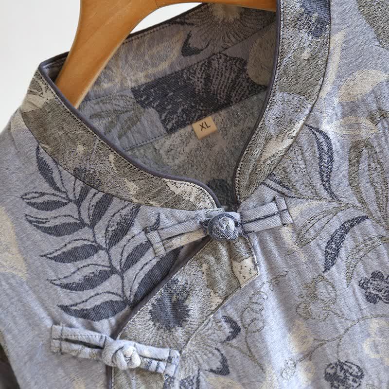 Orientalisch inspiriertes Pyjama-Set aus Baumwollgaze mit Blumenmuster - image 4