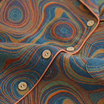 Künstlerisches abstraktes Pyjama-Set aus Baumwolle - image 7