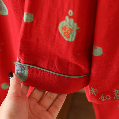 Pyjama-Set „Lucky Persimmon“ aus Baumwolle - image 9