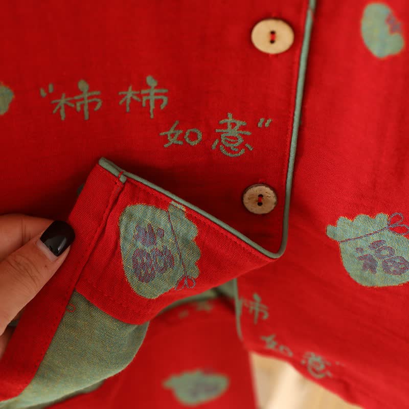Pyjama-Set „Lucky Persimmon“ aus Baumwolle - image 8