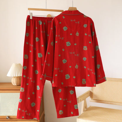 Pyjama-Set „Lucky Persimmon“ aus Baumwolle - image 1