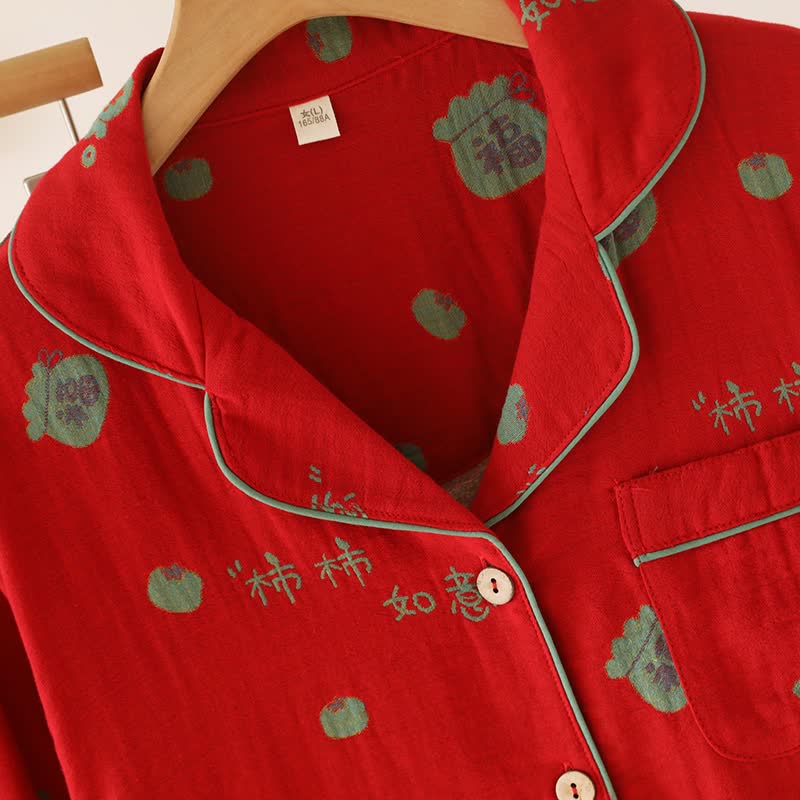 Pyjama-Set „Lucky Persimmon“ aus Baumwolle - image 5