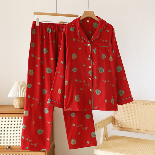 Pyjama-Set „Lucky Persimmon“ aus Baumwolle - XXL - image 0