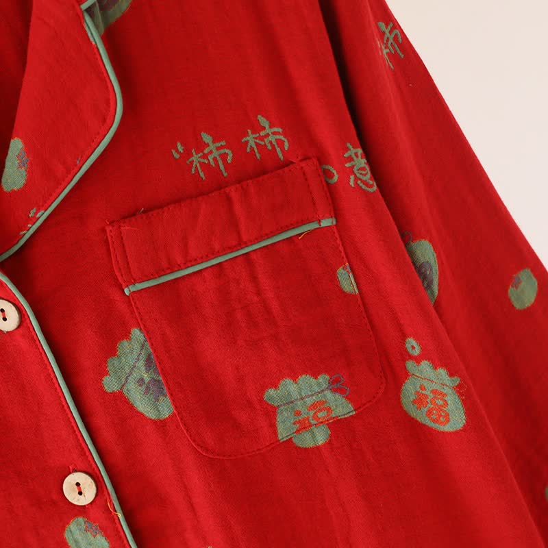 Pyjama-Set „Lucky Persimmon“ aus Baumwolle - image 6
