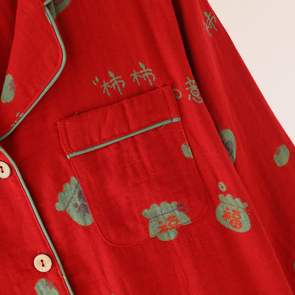 Pyjama-Set „Lucky Persimmon“ aus Baumwolle - image 6