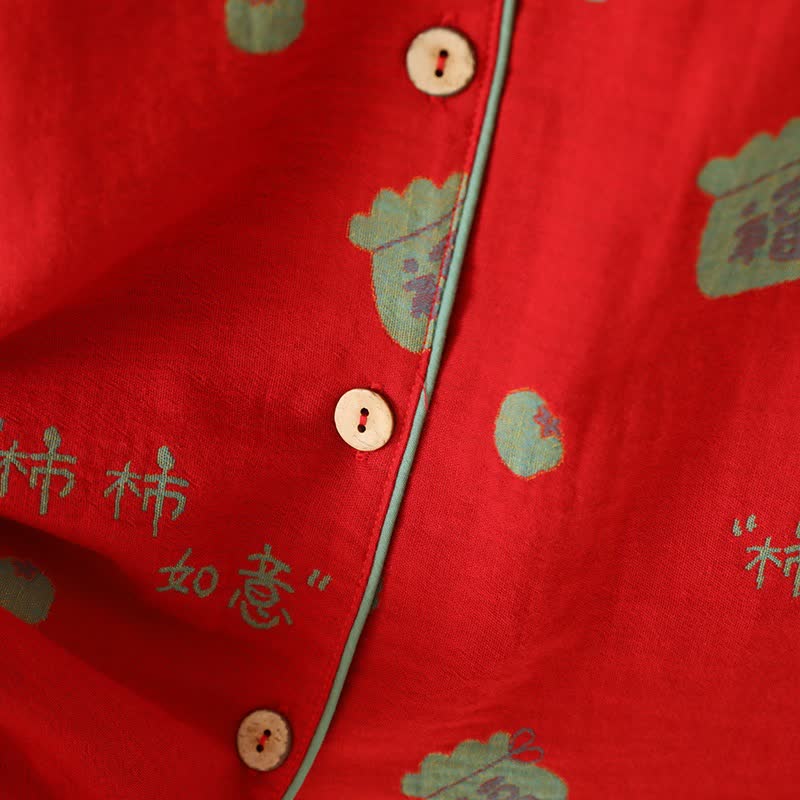 Pyjama-Set „Lucky Persimmon“ aus Baumwolle - image 7