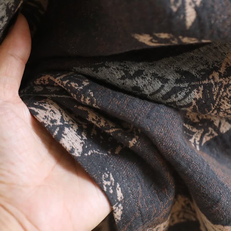 Bademantel aus Baumwoll-Jacquard mit Blattmotiv im Kimono-Stil - image 10
