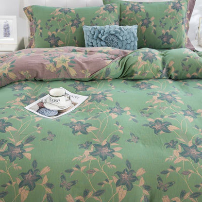 Elegantes Lily-Bettwäscheset aus Baumwollgaze (4-teilig) - image 3