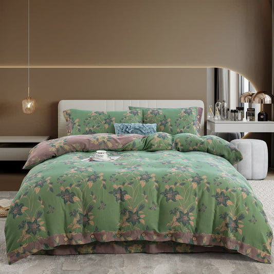 Elegantes Lily-Bettwäscheset aus Baumwollgaze (4-teilig) - 220cm x 240cm - image 0