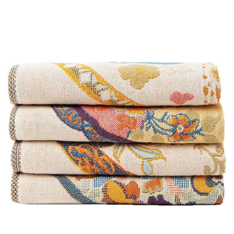 Saugfähiges Küchentuch aus Baumwolle im Vintage-Stil mit Blumenmuster - image 3