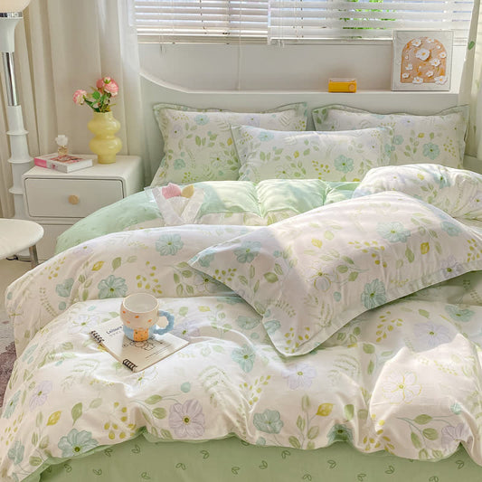 Bettwäscheset aus Baumwolle mit frischem botanischem Blumenmuster - Bettwäsche-Set - 220cm x 240cm - image 0
