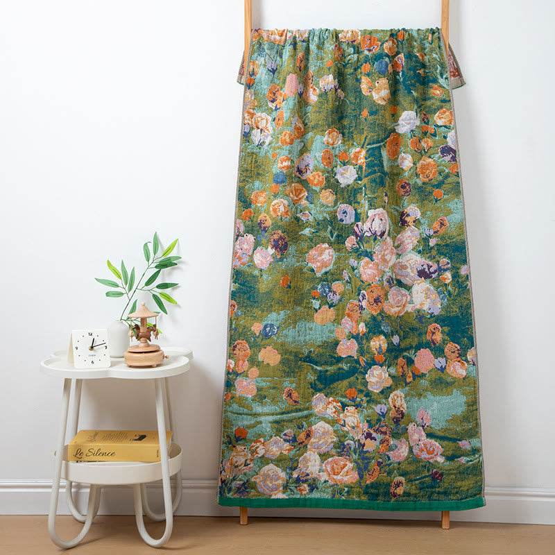 Retro saugfähiges Badetuch aus Baumwollgaze - B - 80 cm x 160 cm - image 3