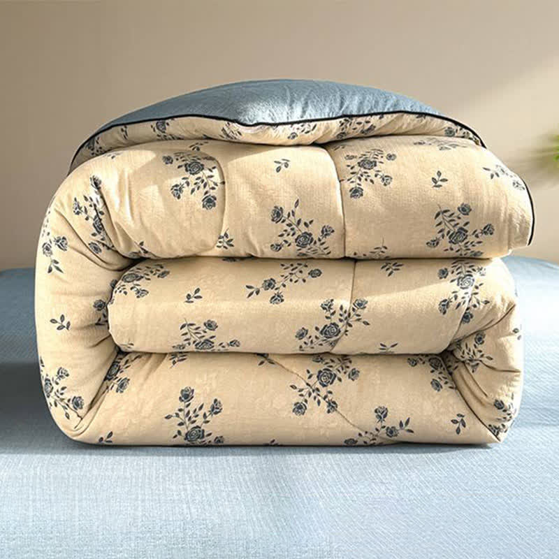 Wendesteppdecke mit romantischer Rose im Landhausstil - image 1