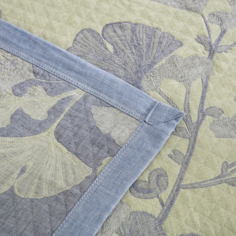 Ginkgo-inspirierte Wendedecke aus natürlicher Baumwolle - image 10