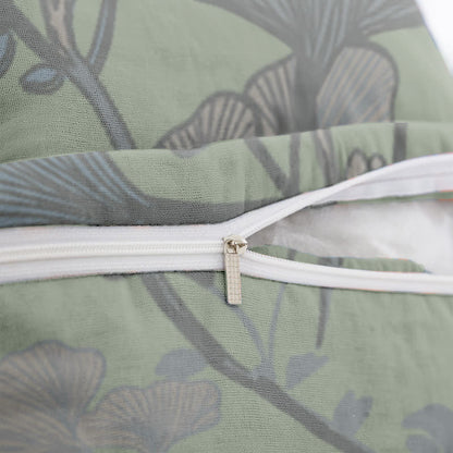 Quadratische Kissenbezüge aus Baumwoll-Jacquard mit Ginkgoblättern (2 Stück) - image 3