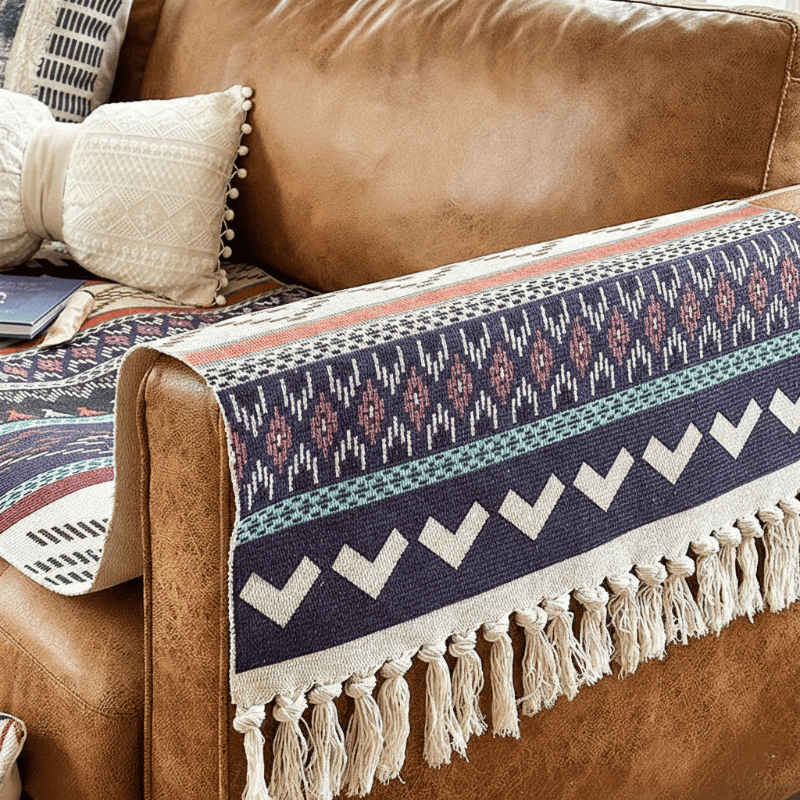 Boho Triba Baumwoll-Leinen-Funktionsmatte - image 8