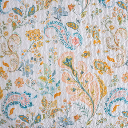 Gestepptes Bettwäscheset aus Baumwolle mit Blumenmuster und Paisleymuster (3-teilig) - image 6