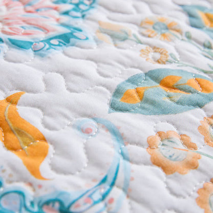 Gestepptes Bettwäscheset aus Baumwolle mit Blumenmuster und Paisleymuster (3-teilig) - image 8