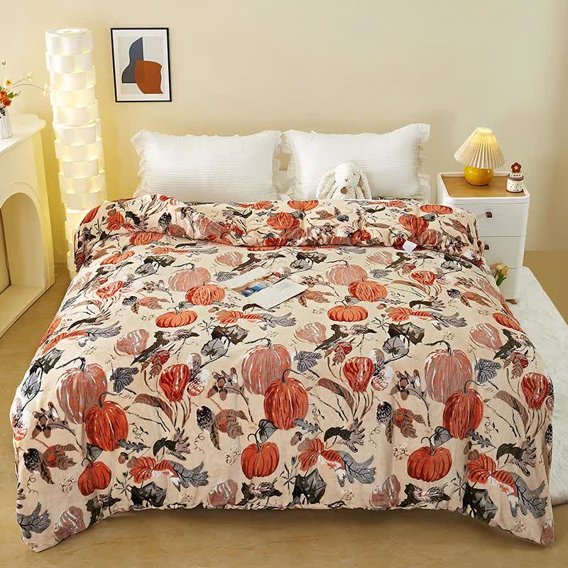 Kürbis Plüsch Bettbezug Decke - 220cm x 240cm - image 0
