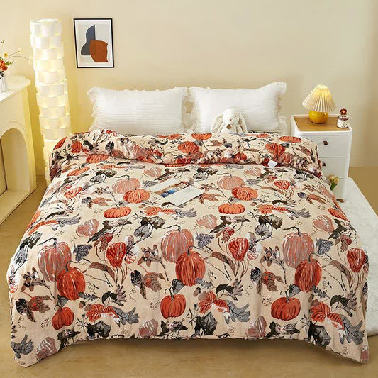 Kürbis Plüsch Bettbezug Decke - 220cm x 240cm - image 0