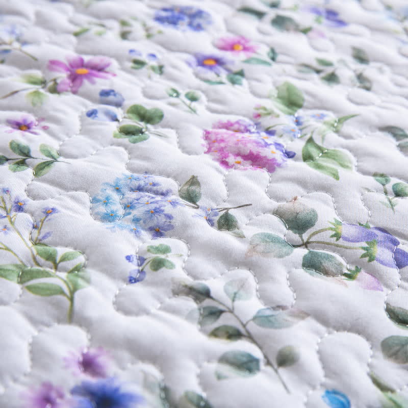 Gestepptes Tagesdeckenset aus Baumwolle mit Blumenmuster (3-teilig) - image 7