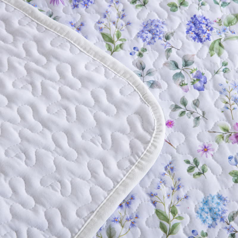 Gestepptes Tagesdeckenset aus Baumwolle mit Blumenmuster (3-teilig) - image 6