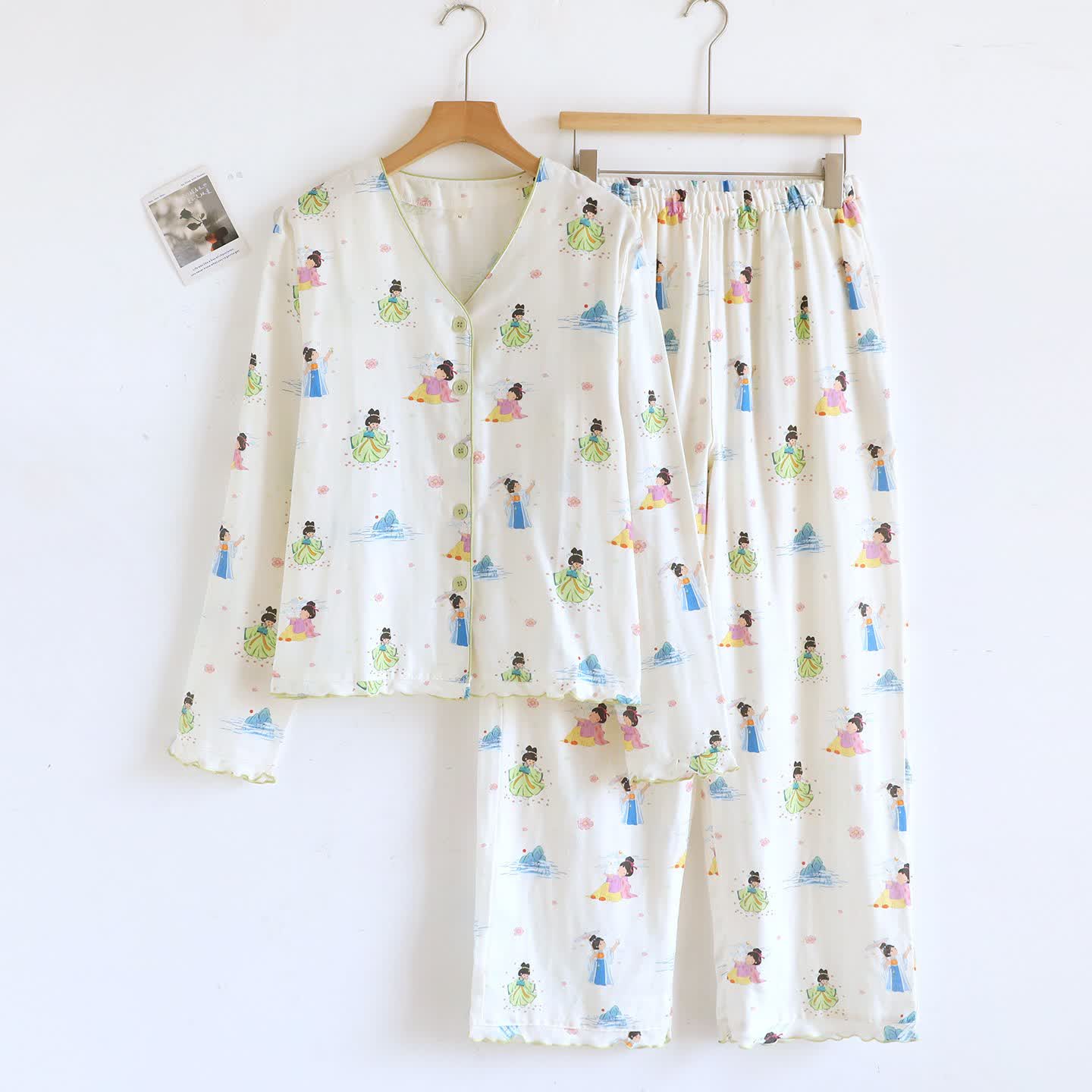 Orientalische Cartoon-Prinzessin-Loungewear aus Baumwollgaze - XL - image 0