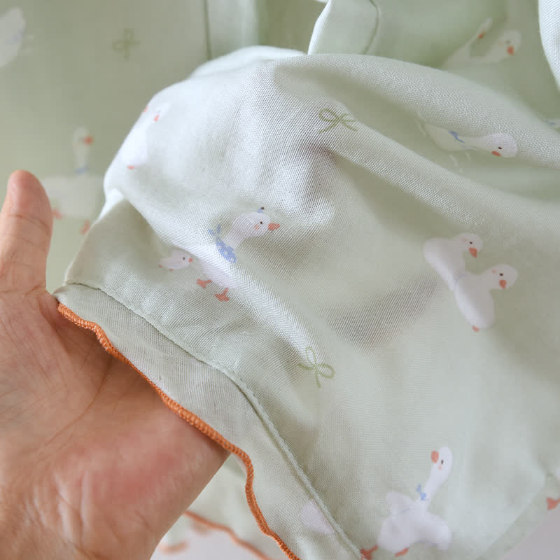 Loungewear-Set aus Baumwollgaze mit Cartoon-Ente - image 5