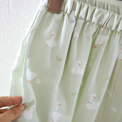 Loungewear-Set aus Baumwollgaze mit Cartoon-Ente - image 8