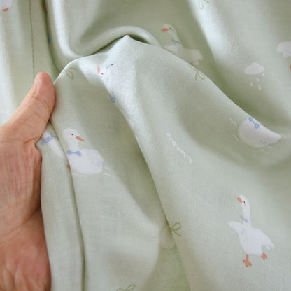 Loungewear-Set aus Baumwollgaze mit Cartoon-Ente - image 9