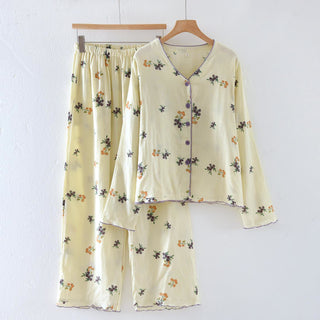 Loungewear-Set aus Baumwollgaze mit Mispelfrüchten - XL - image 0