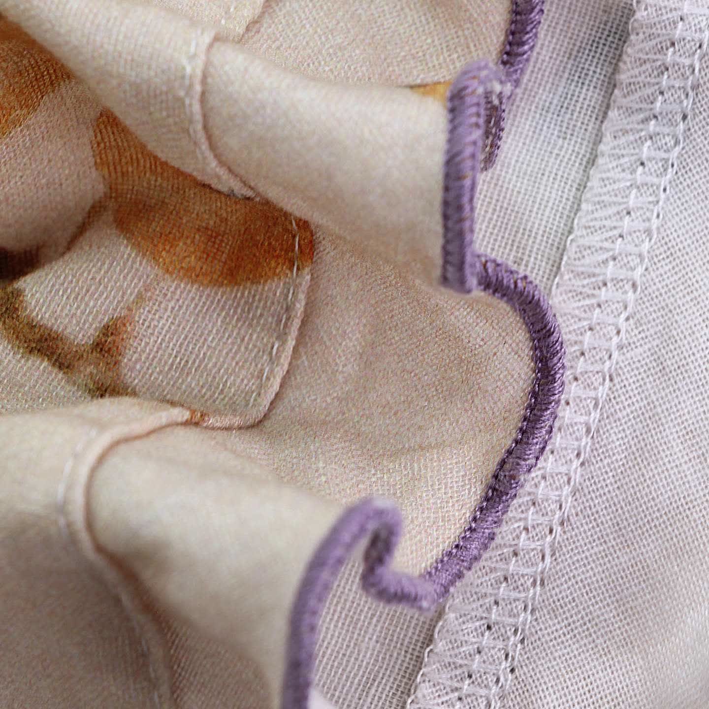 Loungewear-Set aus Baumwollgaze mit Blatt- und Fruchtmuster - image 3