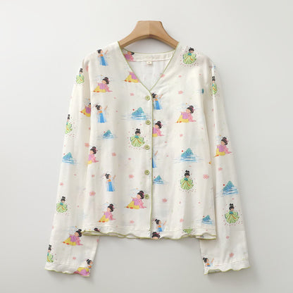 Orientalische Cartoon-Prinzessin-Loungewear aus Baumwollgaze - image 3