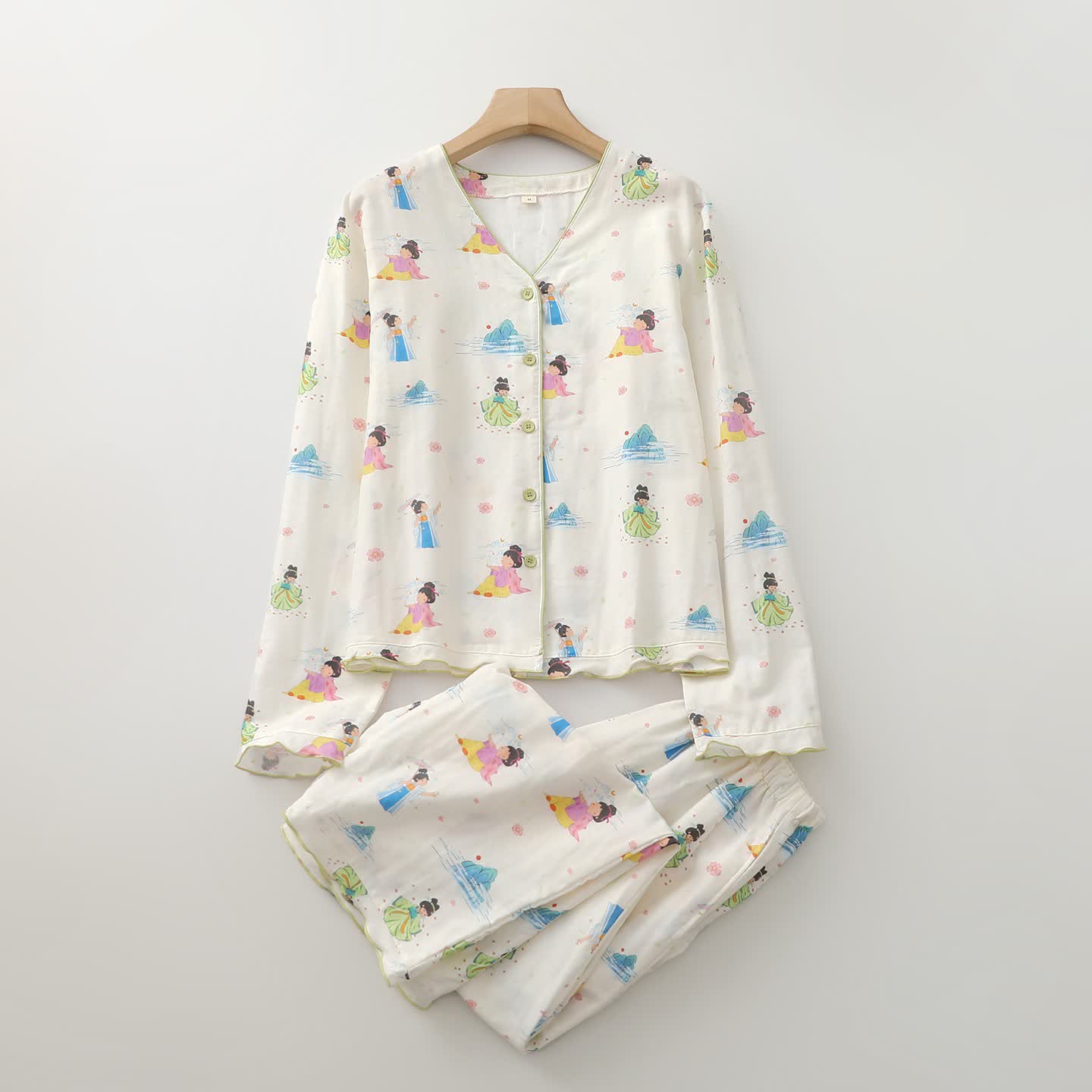 Orientalische Cartoon-Prinzessin-Loungewear aus Baumwollgaze - image 1