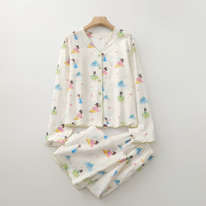 Orientalische Cartoon-Prinzessin-Loungewear aus Baumwollgaze - image 1