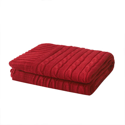 Ownkoti Einfarbige Sofa-Strickdecke aus Baumwolle - image 7