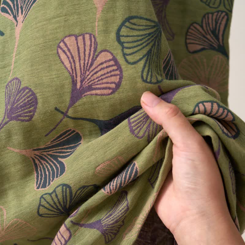 Kimono-Bademantel aus Ginkgo-Biloba-Baumwolle - image 46