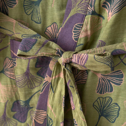 Kimono-Bademantel aus Ginkgo-Biloba-Baumwolle - image 18