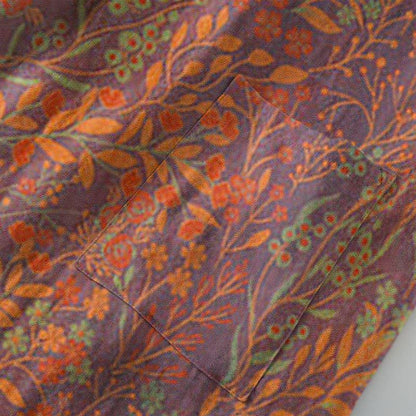 Ownkoti Vintage Kimono-Bademantel aus Baumwollgaze mit Blattmotiven - image 9