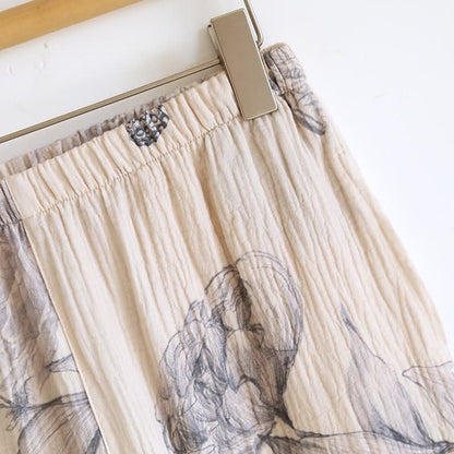 Loungewear-Set aus Baumwolle mit orientalischem Schmetterlings- und Blumenmuster - image 12