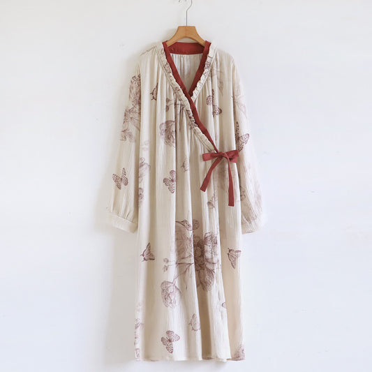 Schmetterling Hanfu inspiriertes Baumwollgaze-Nachthemd - XL - image 0