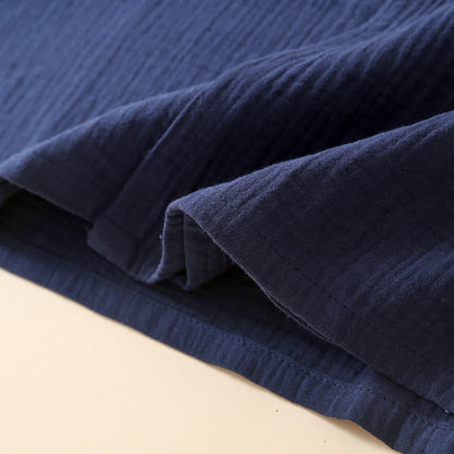 Unisex Minimalistischer Kimono-Bademantel aus Baumwollgaze - image 9