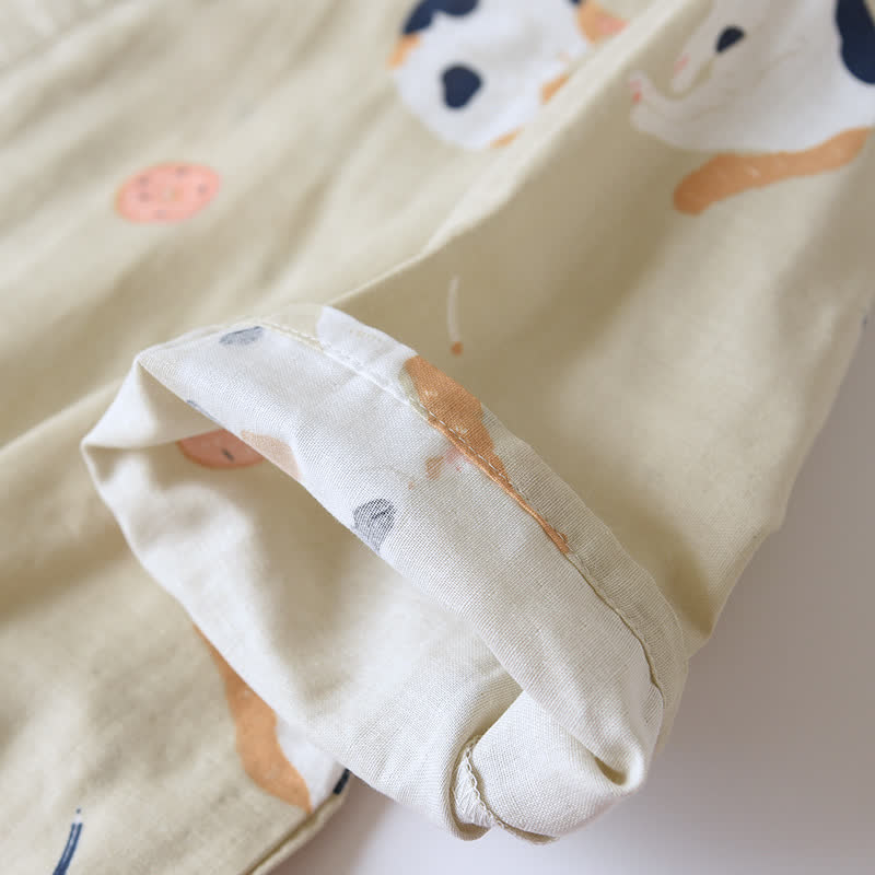 Passender Katzen-Kimono aus Baumwollgaze - image 9