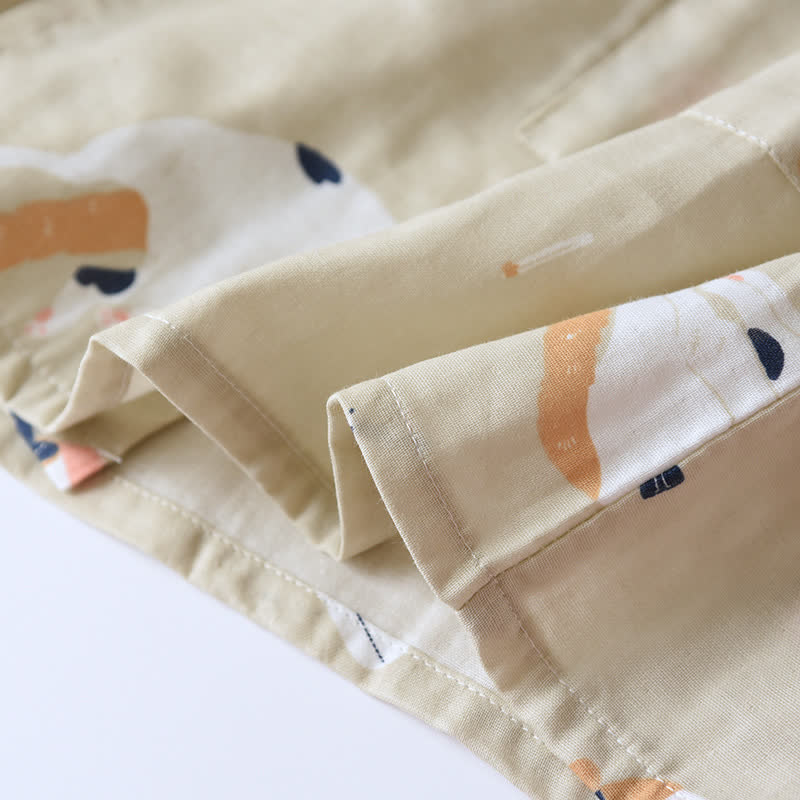 Passender Katzen-Kimono aus Baumwollgaze - image 10