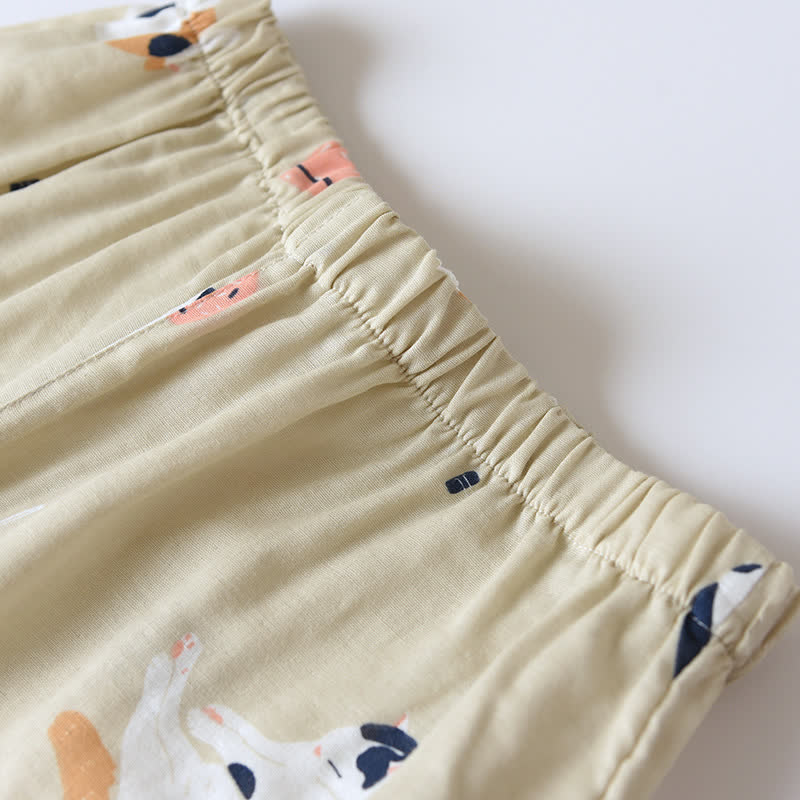 Passender Katzen-Kimono aus Baumwollgaze - image 12