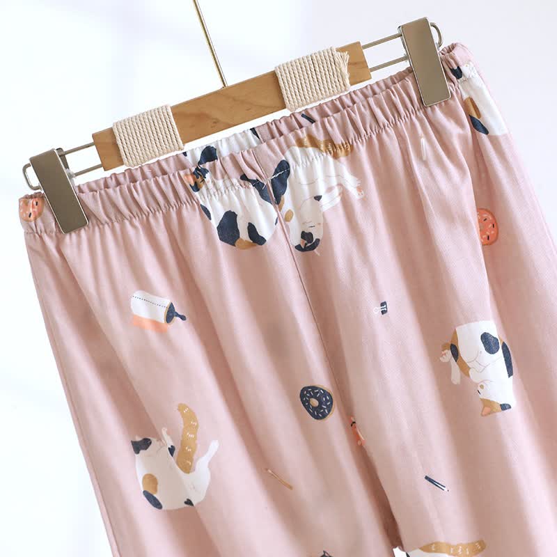 Passendes Loungewear-Set aus Baumwolle mit Cartoon-Katze - image 13