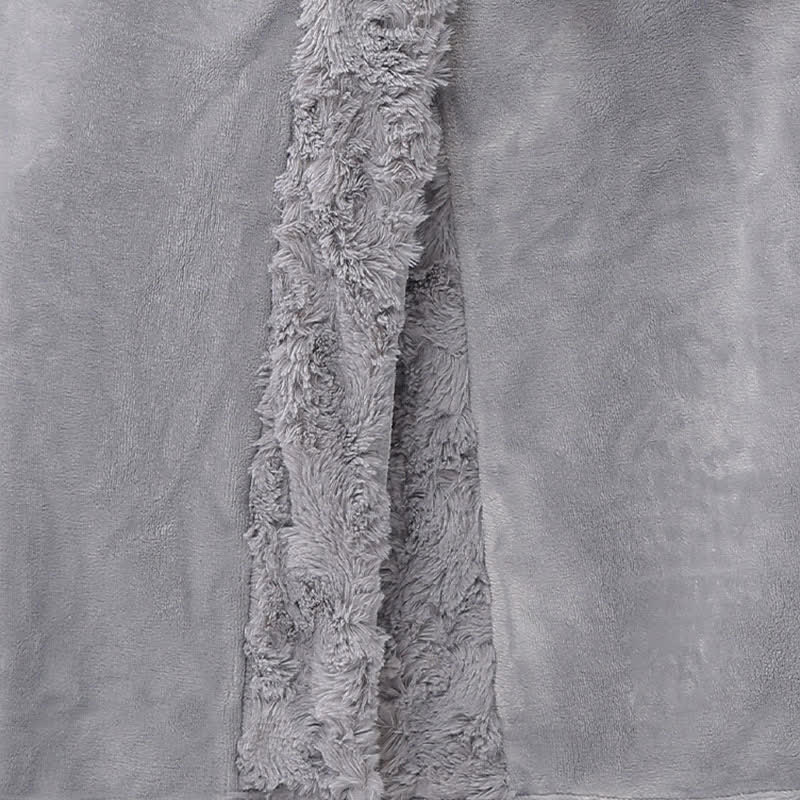 Minimalistischer Bademantel aus festem Flanellplüsch - image 7
