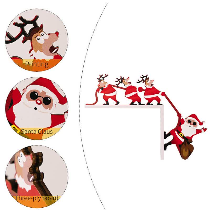 Halloween Türeckendekoration mit Weihnachtsmann und Rentier - image 9