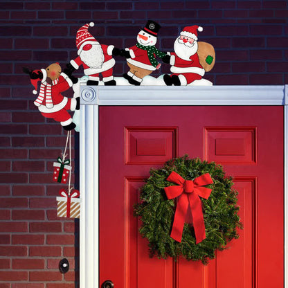 Weihnachtsmann-Team-Türecke, Weihnachtsdekoration - Links - 4 STÜCKE - image 4